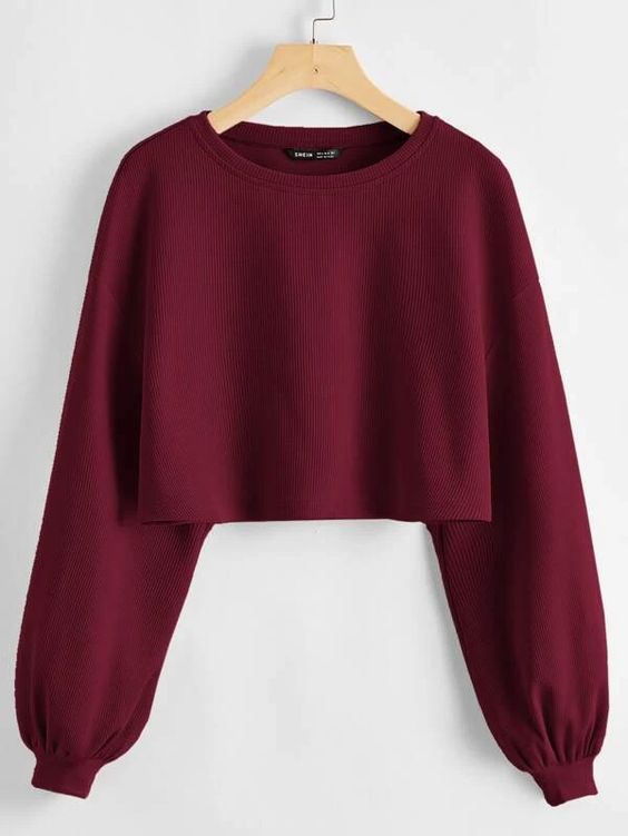 Net Insert Crop Sweatshirt Pullover