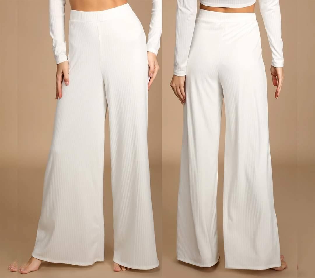 High  Waist Knit Palazzo Pant